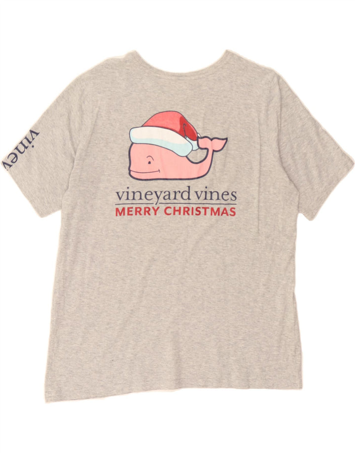 VINEYARD VINES Mens Graphic T-Shirt Top Large Grey Cotton Vintage Vineyard Vines and Second-Hand Vineyard Vines from Messina Hembry 