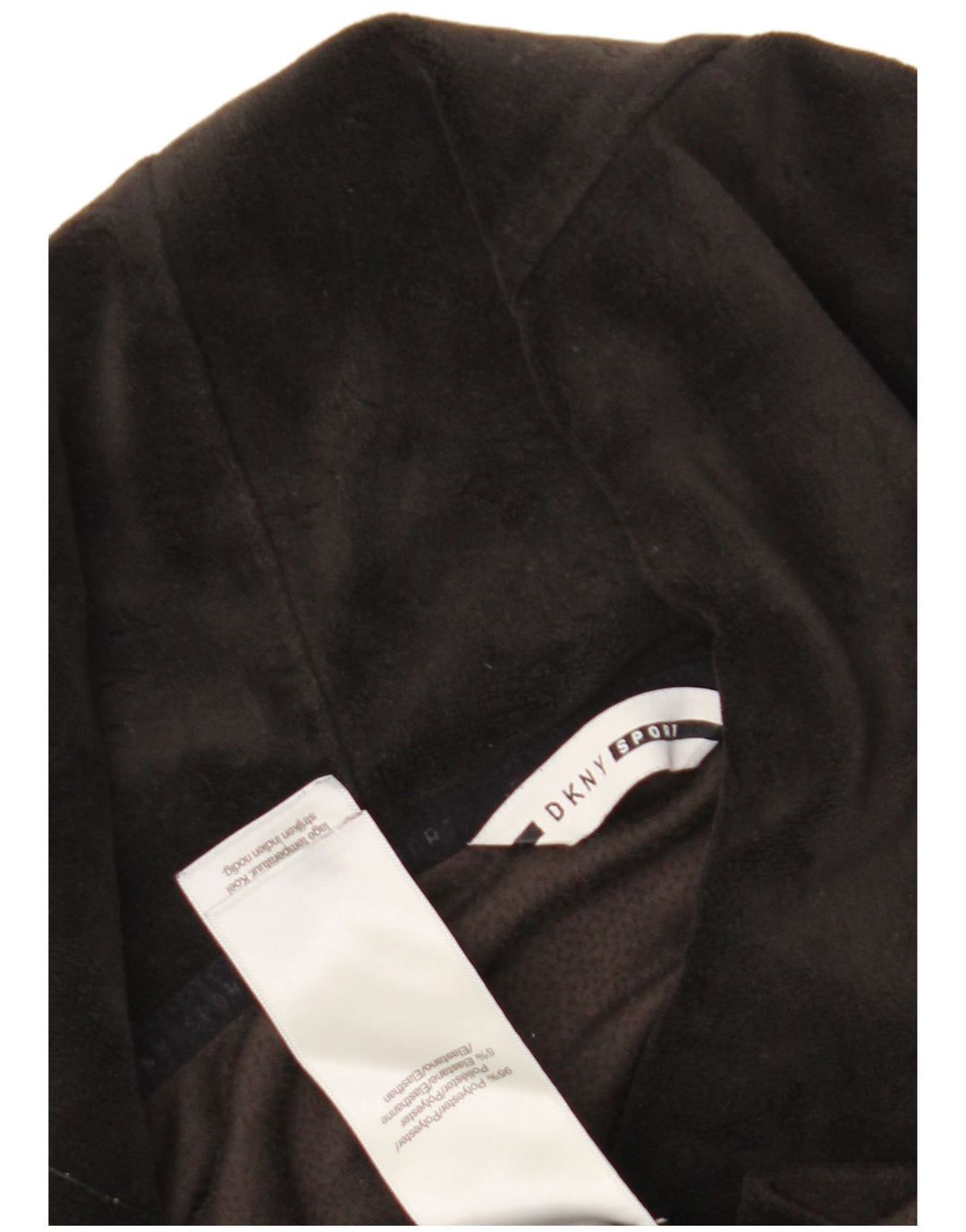 Dkny Top de terciopelo con capucha de gran tamaño para mujer, manga larga, UK 42, mediano, negro
