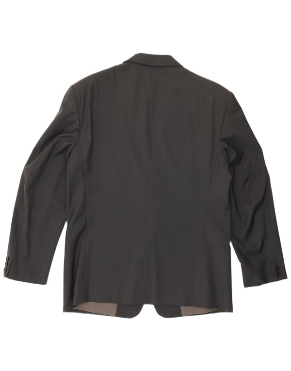 Trussardi Chaqueta tipo blazer de 2 botones para hombre IT 52 XL Lana virgen gris