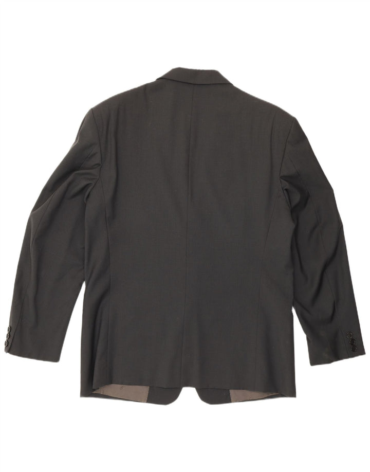 Trussardi Chaqueta tipo blazer de 2 botones para hombre IT 52 XL Lana virgen gris