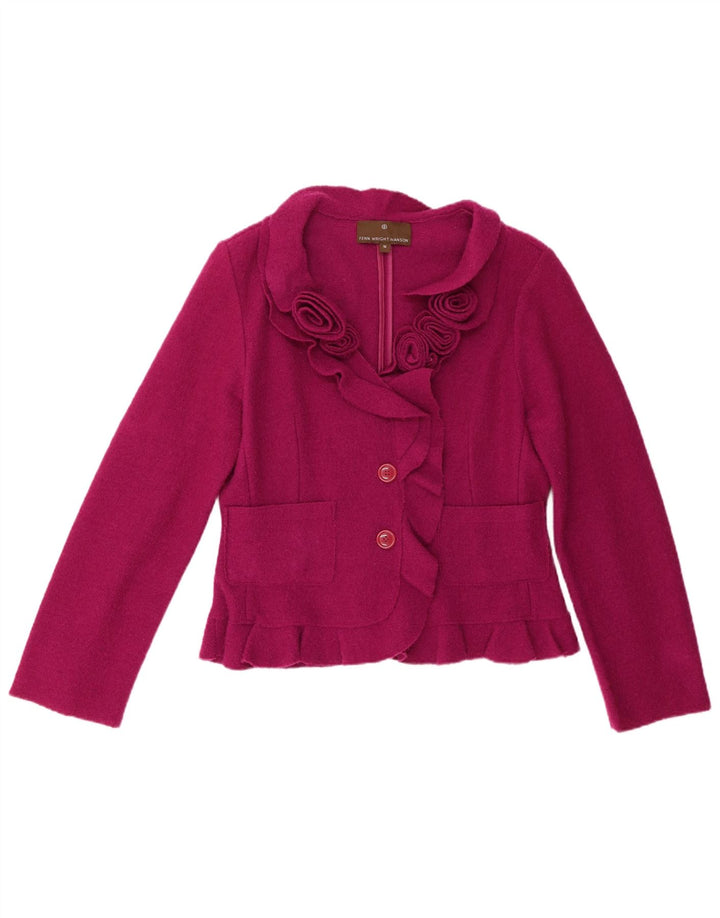 Fenn Wright Manson Chaqueta Blazer de 2 Botones para Mujer Reino Unido 46 Grande Rosa Floral