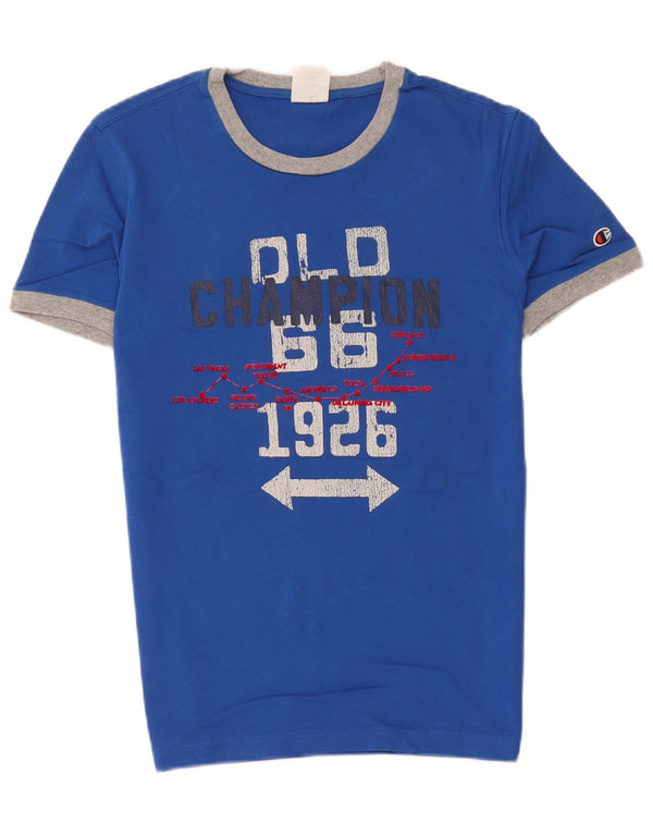Champion Camiseta Gráfica Para Hombre Top Small Azul Colorblock