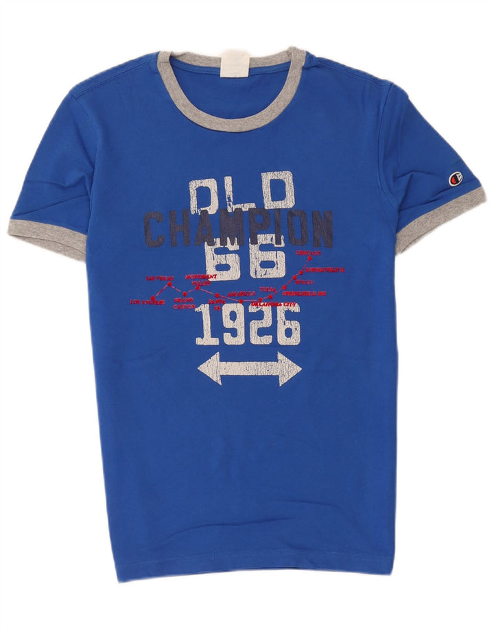Champion Camiseta Gráfica Para Hombre Top Small Azul Colorblock