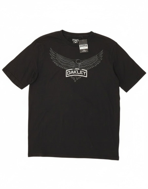 Oakley - Camiseta gráfica para hombre, talla mediana, color negro