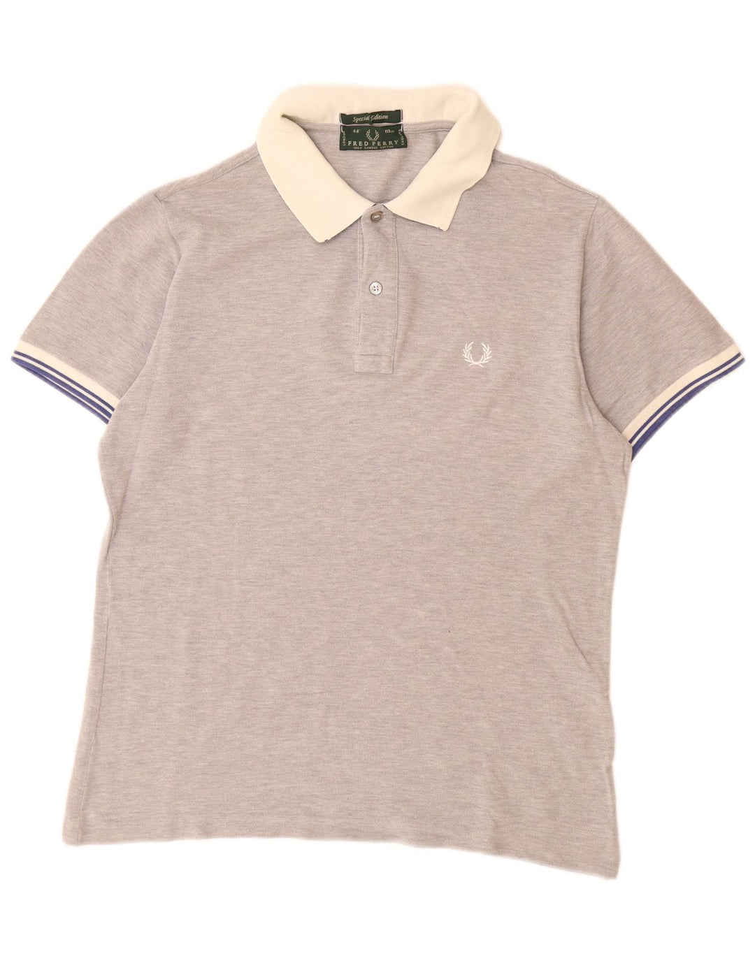 FRED PERRY Polo para hombre de algodón gris medio