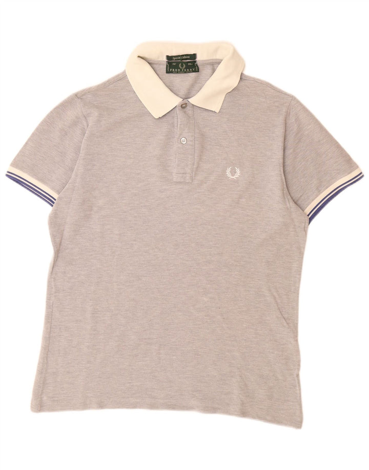 FRED PERRY Polo para hombre de algodón gris medio