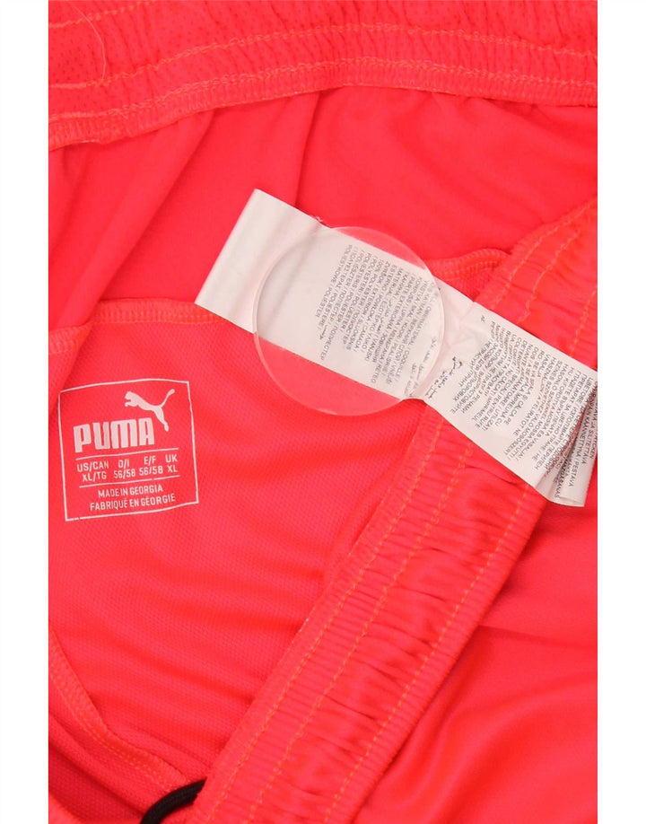 Puma Pantalones cortos deportivos para hombre XL Poliéster con manchas rojas