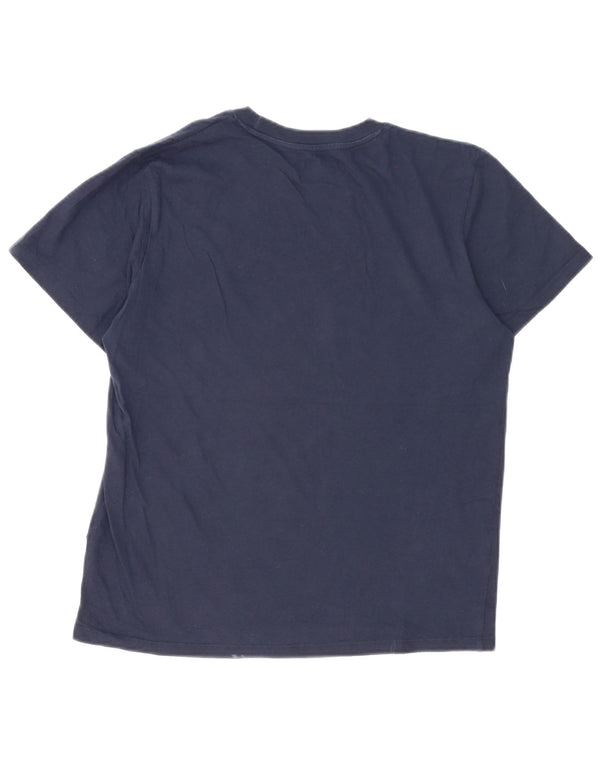 Jack & Jones Hombre Camiseta Gráfica Top Medium Azul Marino Algodón