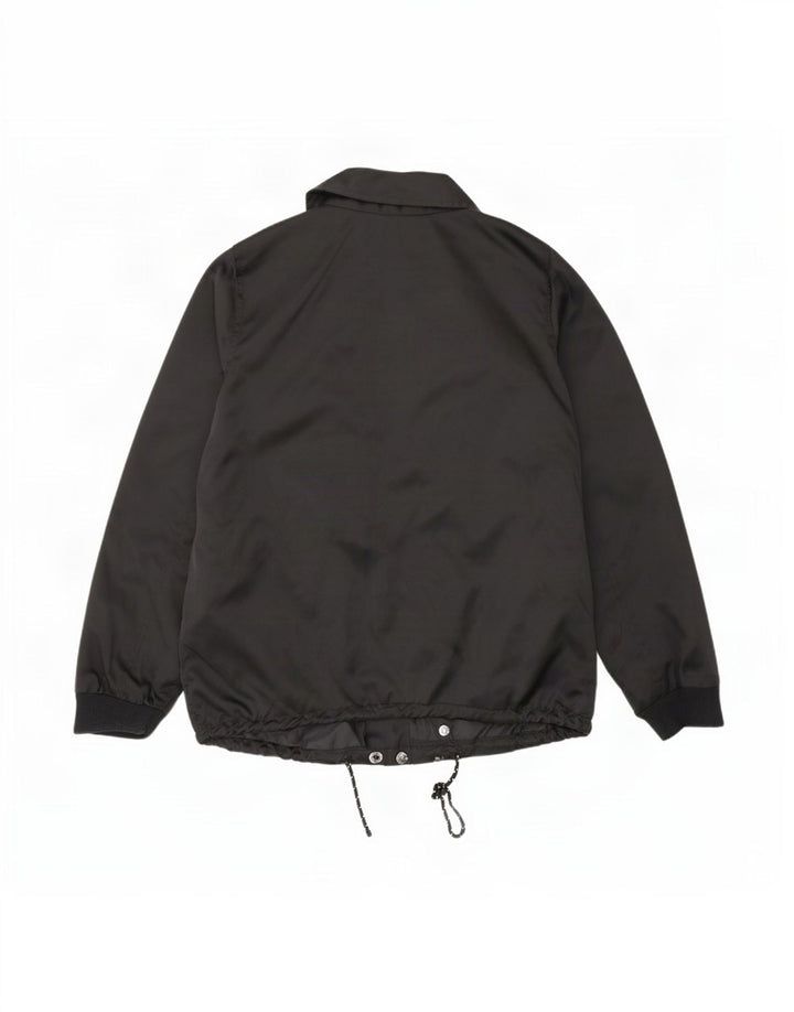 Hollister Chaqueta Bomber para Mujer UK 46 Grande Poliéster Negro