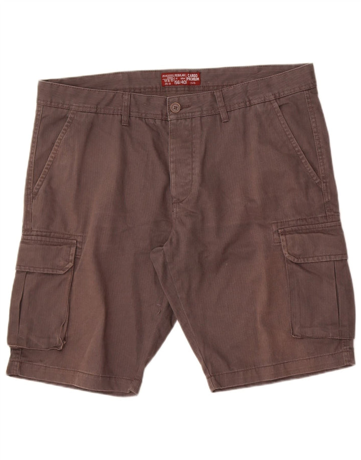 OVS Pantalones cortos cargo regulares para hombre IT 56 3XL W40 Gris Algodón