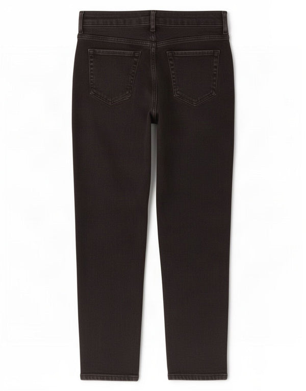 Marks & Spencer Jeans Mom Tapered para Mujer UK 12 Medium W30 L27 Algodón Negro