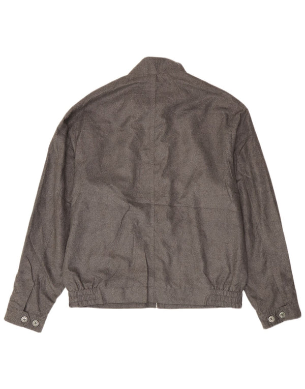 Marks & Spencer Chaqueta Bomber para Hombre UK 38 Mediana Plata Poliéster