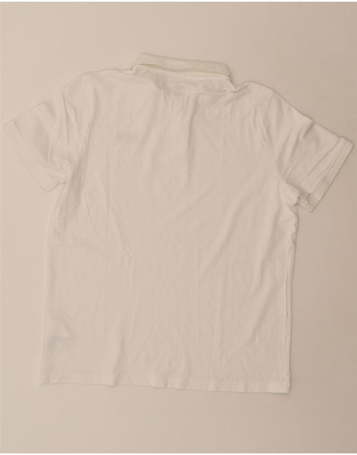 PUMA Polo para hombre grande de algodón blanco