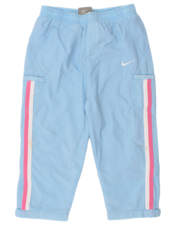 Nike - Pantalones cortavientos para niña, diseño gráfico, 2-3 años, rayas azules