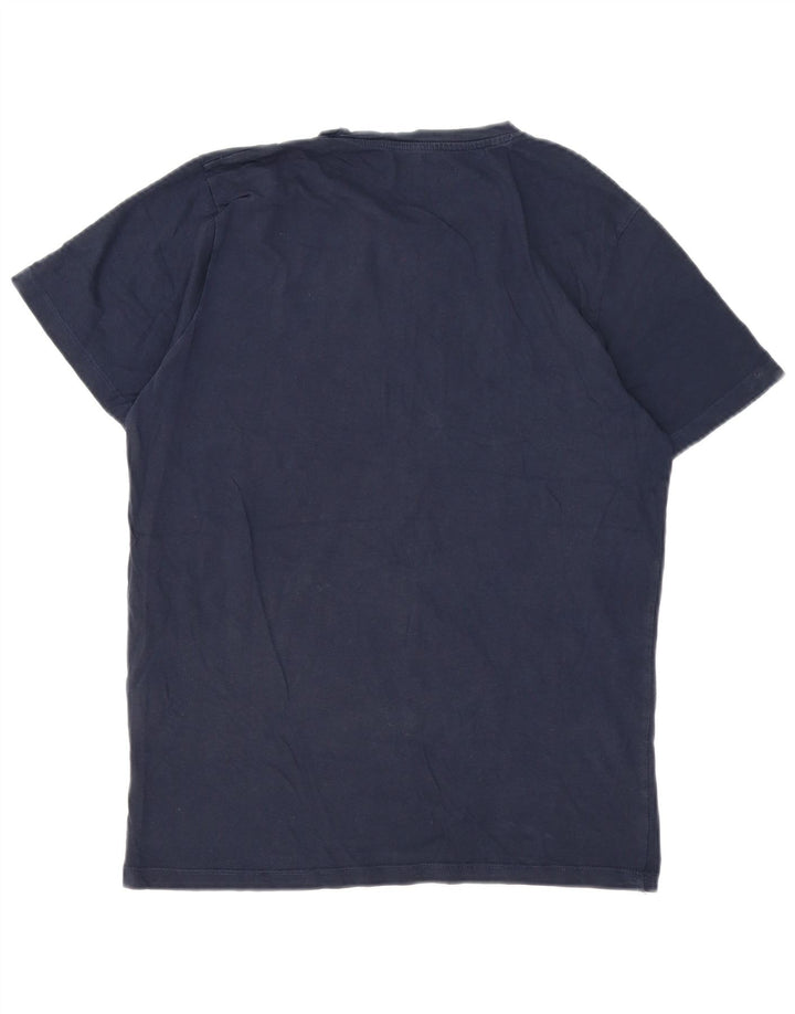 Jack & Jones Hombre Regular Fit Graphic Camiseta Top Algodón Azul Marino Mediano