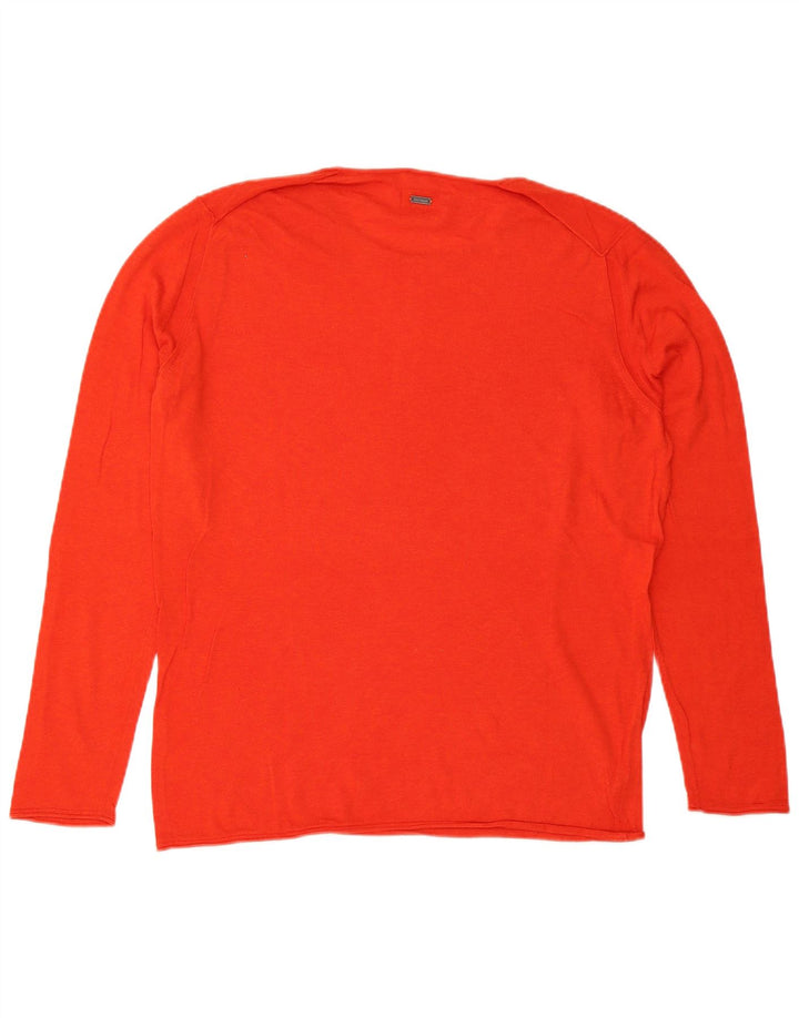 Hugo Boss - Jersey de cuello redondo para hombre, talla 2XL, color rojo