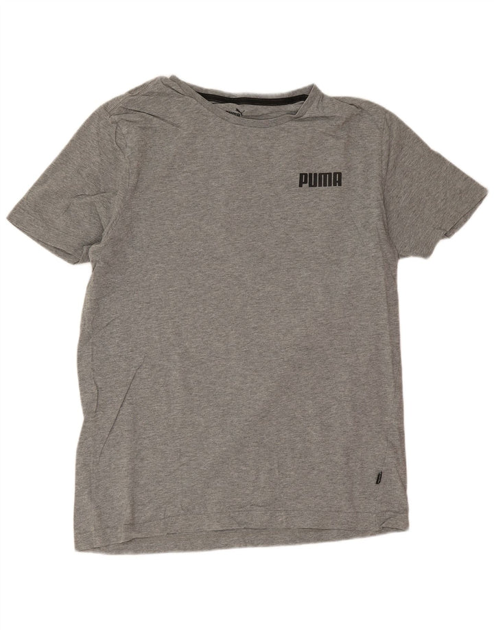 Camiseta Puma Hombre Top Algodón Moteado Gris Medio