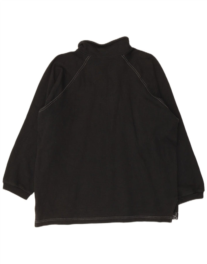 Champion Sudadera Con Cuello Y Cremallera Gráfica Para Hombre Jersey De Algodón Negro Mediano