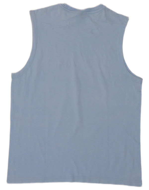 Champion Camiseta Sin Mangas Para Hombre Grande Azul Algodón