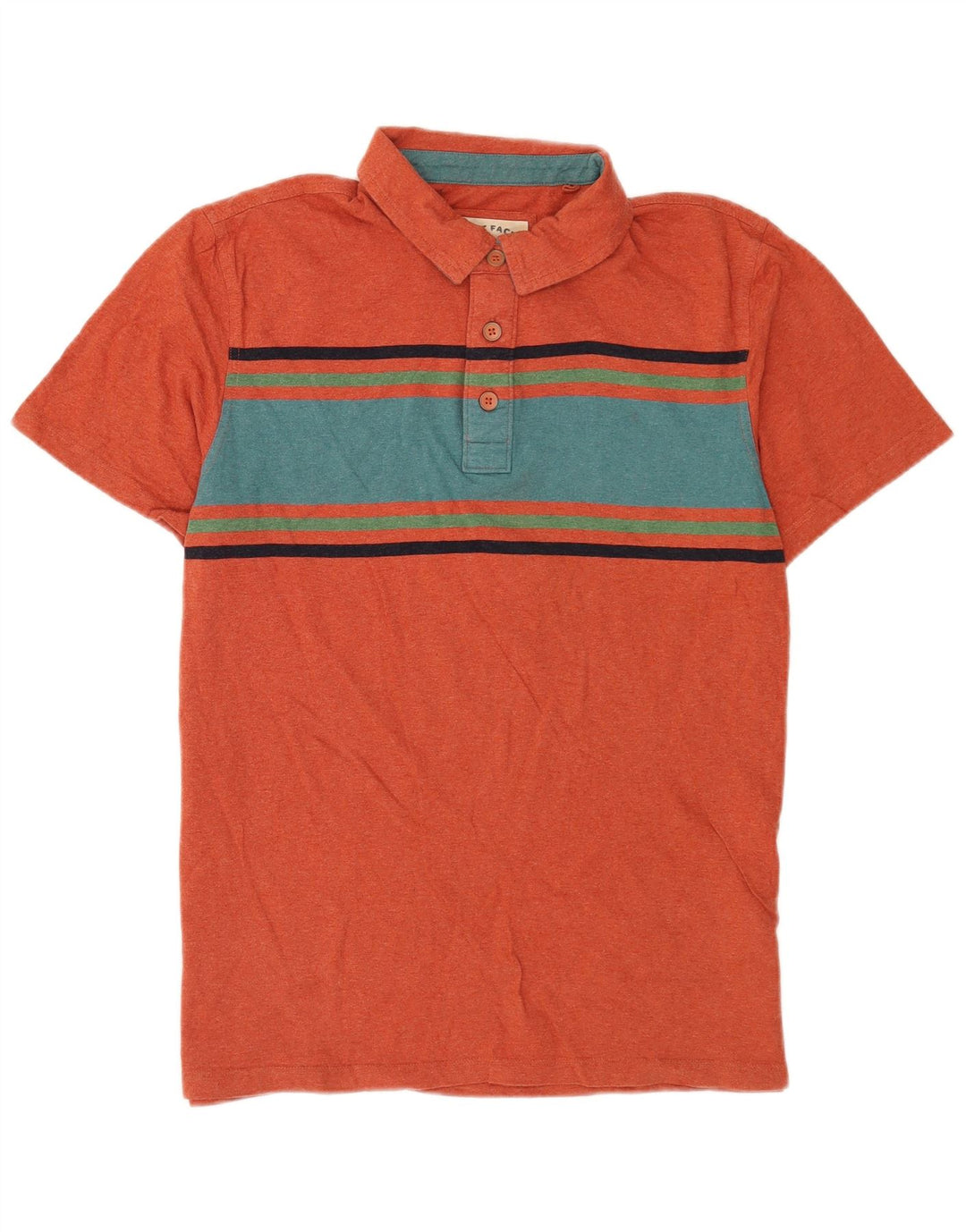 Polo de hombre Fat Face de algodón color block en naranja grande