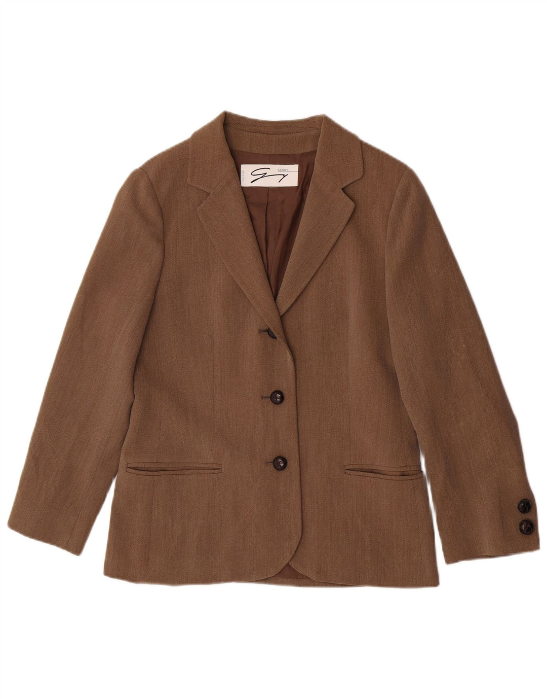 Chaqueta tipo blazer de 3 botones para mujer Genny IT 42 Marrón medio