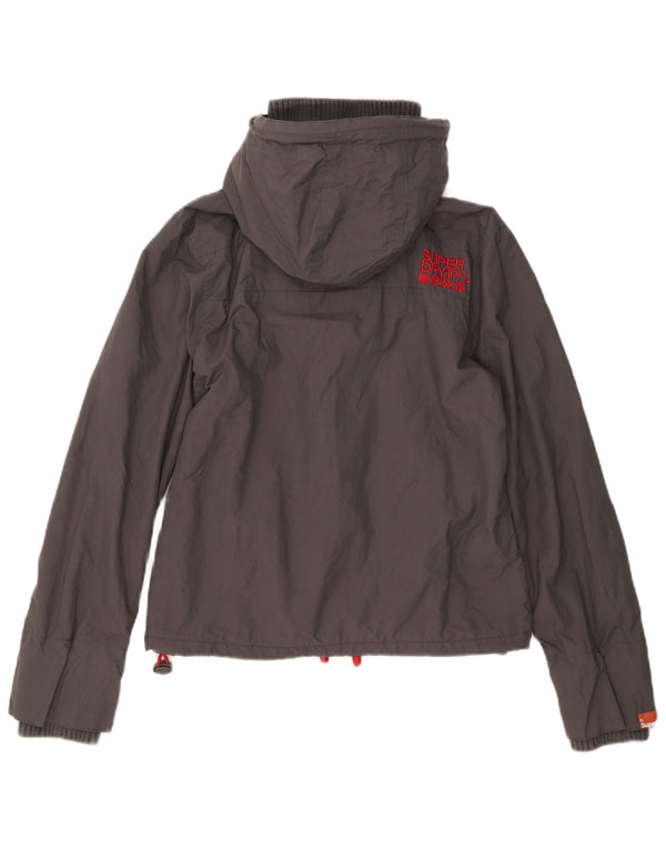 Superdry Chaqueta Cortavientos Gráfica para Mujer UK 40 Gris Medio