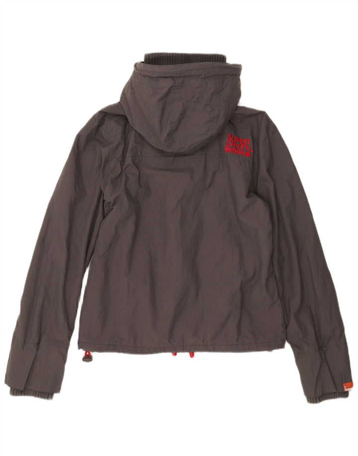 Superdry Chaqueta Cortavientos Gráfica para Mujer UK 40 Gris Medio