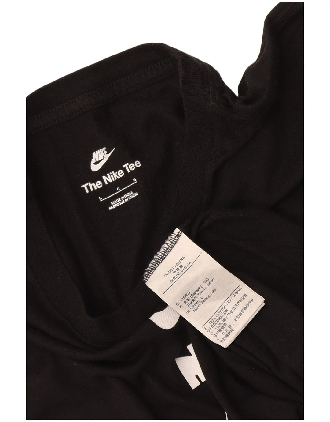 Nike - Camiseta gráfica para hombre, talla grande, algodón negro
