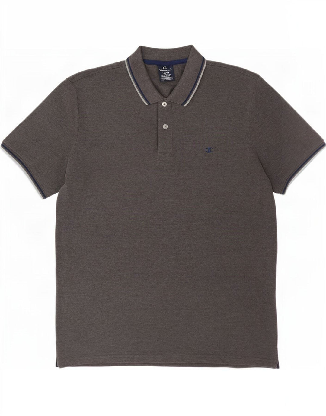 Champion Polo Para Hombre De Algodón A Rayas Gris Grande