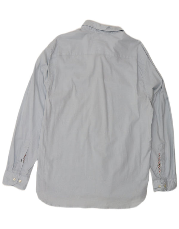 Camisa Tommy Hilfiger de corte regular para hombre, talla grande, algodón azul clásico