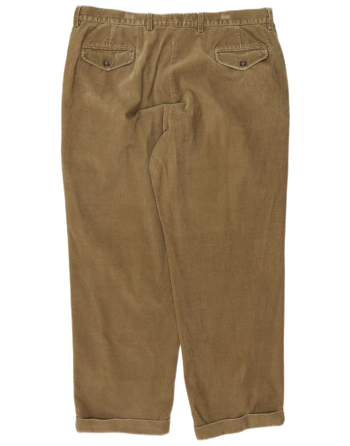 DOCKERS Pantalones de pana con pinzas para hombre W38 L30 Algodón caqui