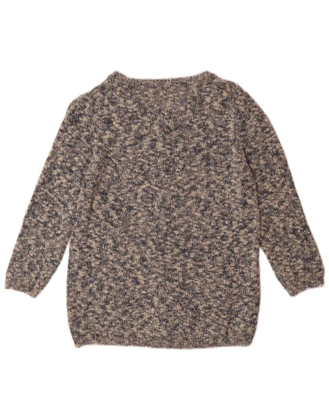 MASSIMO DUTTI Suéter tipo cárdigan para mujer UK 40 Algodón moteado gris medio