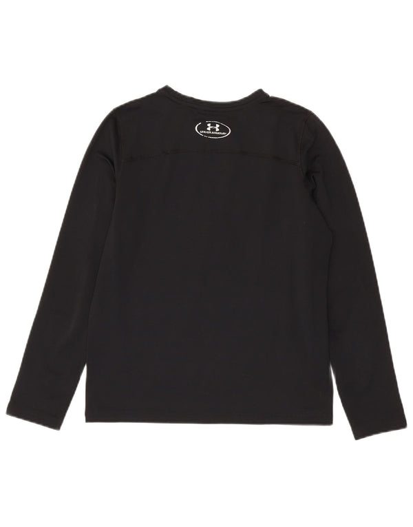 Under Armour Cold Gear Graphic Top manga larga para niños, talla grande, negro, 11-12 años
