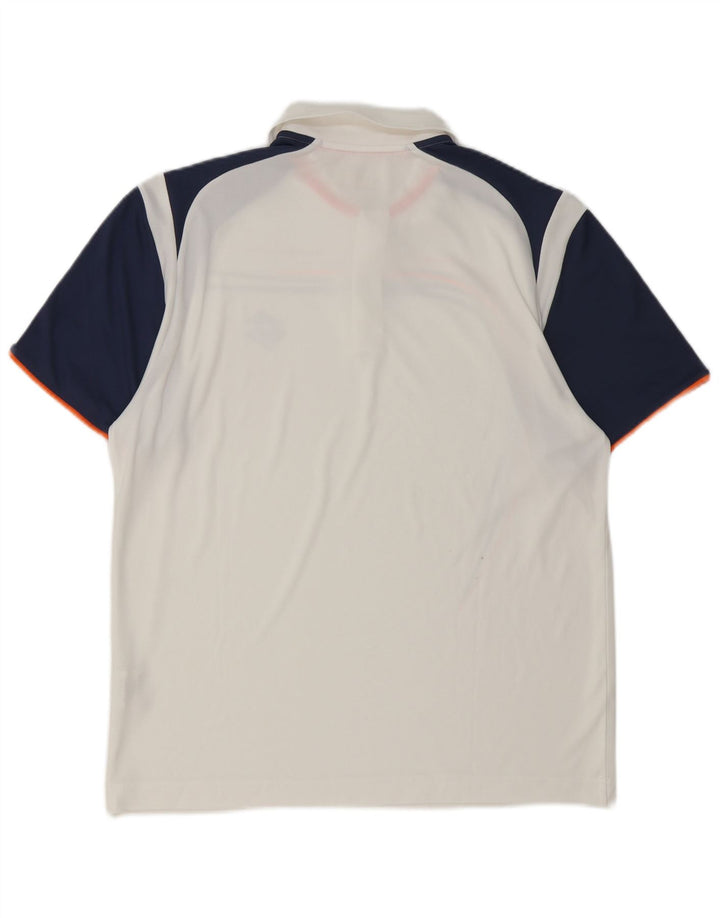 Lotto Polo Gráfico Para Hombre Poliéster Color Block Blanco Grande