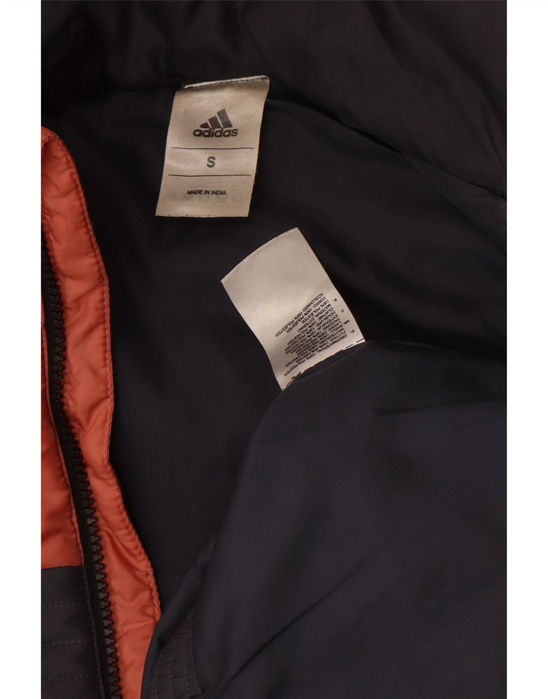 Adidas Chaleco acolchado para mujer UK 10 Pequeño gris Colorblock Poliéster