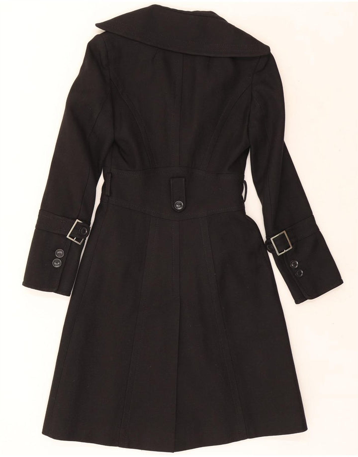 Karen Millen Abrigo para mujer UK 8 Small Lana negra