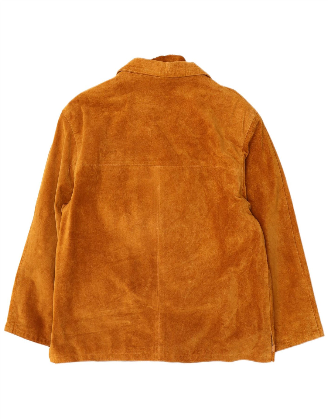 Vintage mujer ante chaqueta Reino Unido 16 grande marrón cuero retro