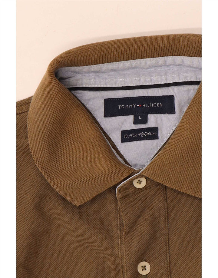 Polo Tommy Hilfiger para hombre de algodón marrón grande