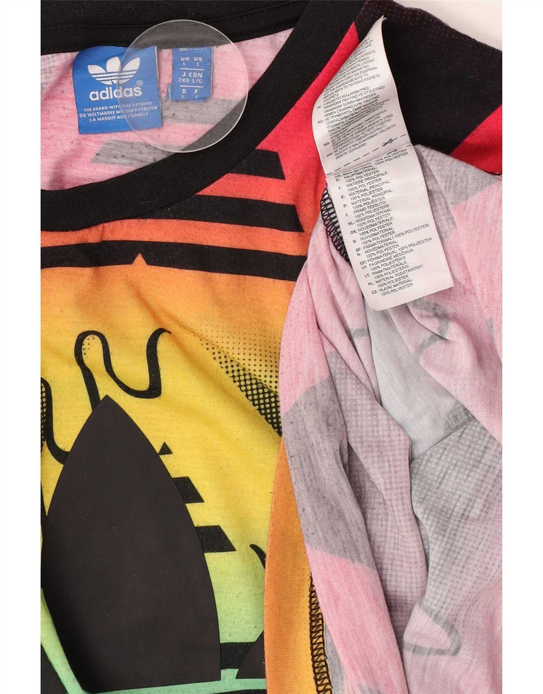 Adidas - Camiseta gráfica para hombre, talla grande, poliéster multicolor
