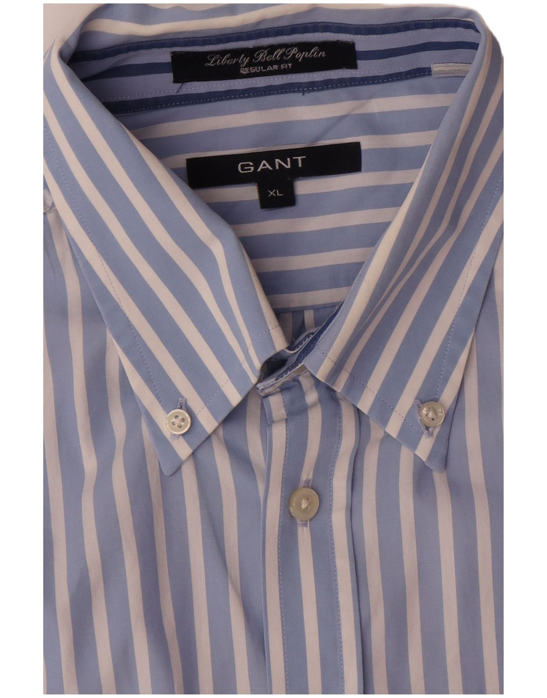 Gant Camisa Regular Fit XL De Algodón A Rayas Azul Hombre