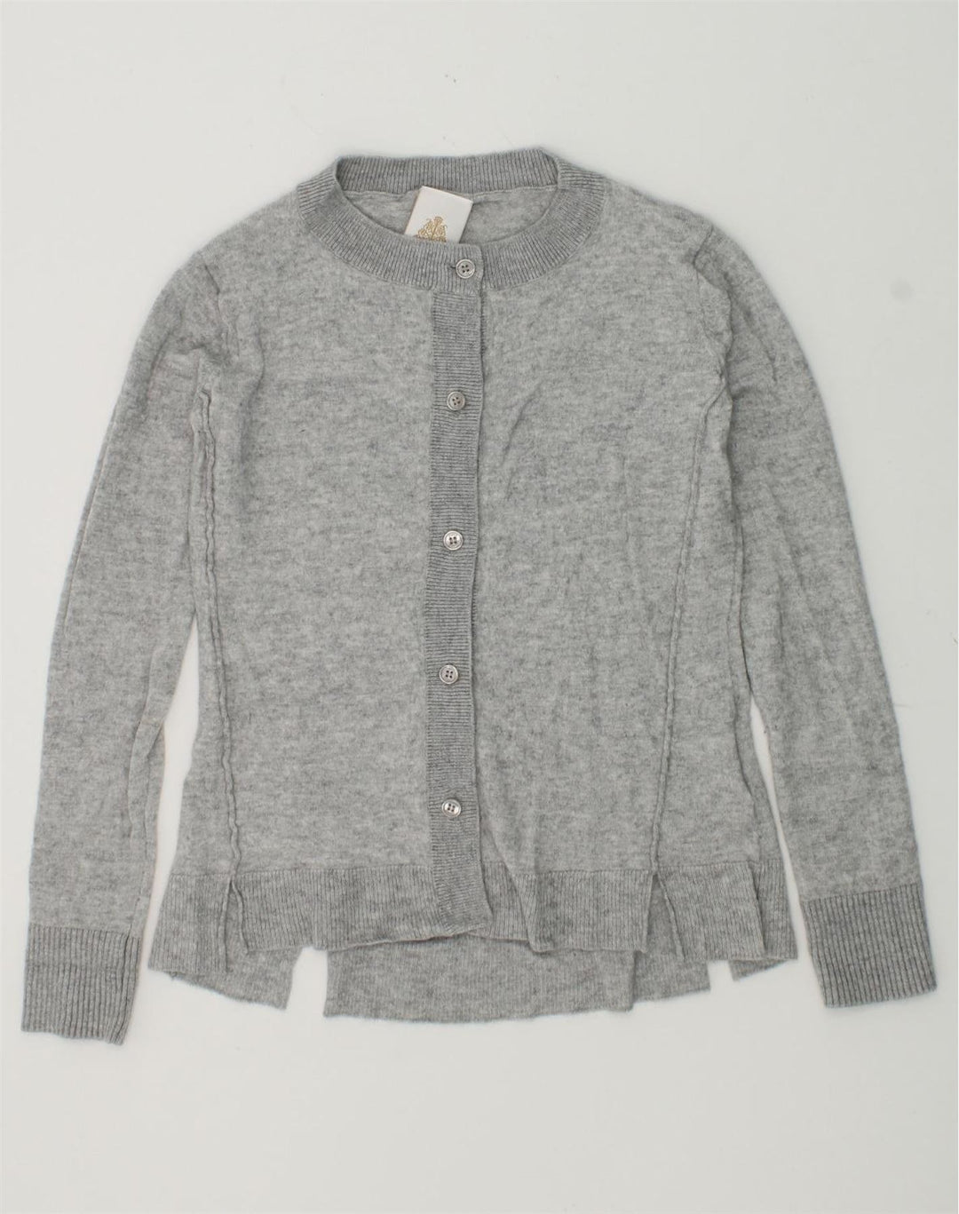 DONDUP Girls Cardigan Sweater 5-6 Years Grey Viscose | Vintage Dondup | Thrift | Second-Hand Dondup | Used Clothing | Messina Hembry 