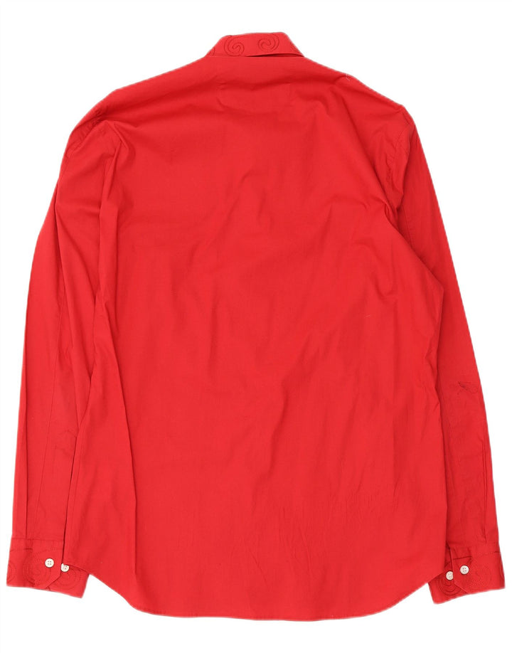 Camisa Hugo Boss Hombre Algodón Paisley Rojo Medio
