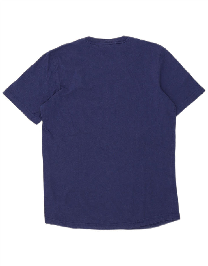 Adidas Hombre Camiseta Gráfica Top Algodón Azul Medio