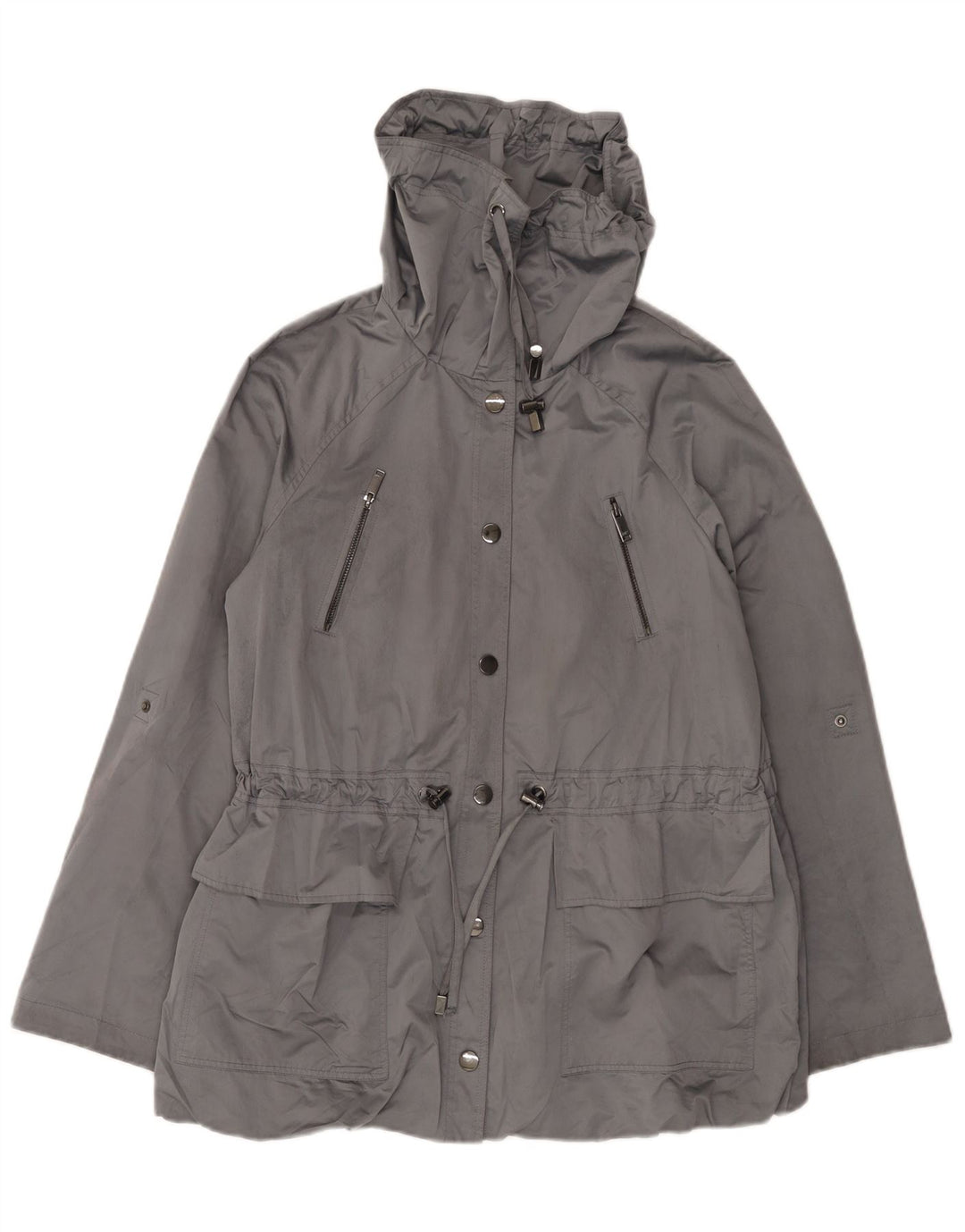 MINT VELVET Chaqueta utilitaria extragrande para mujer UK 10 Small Grey Poliéster
