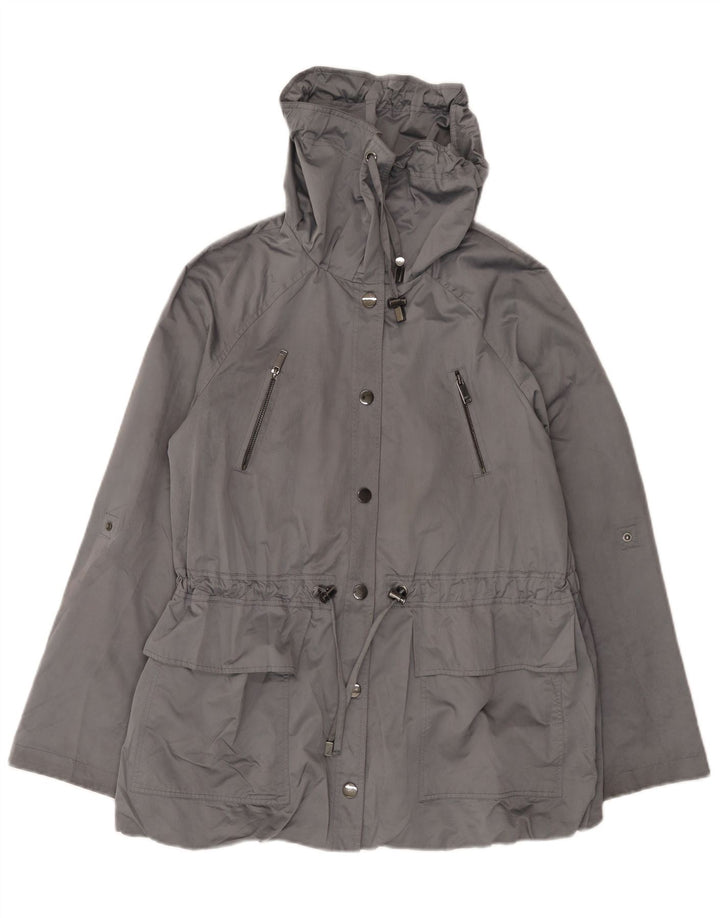 MINT VELVET Chaqueta utilitaria extragrande para mujer UK 10 Small Grey Poliéster