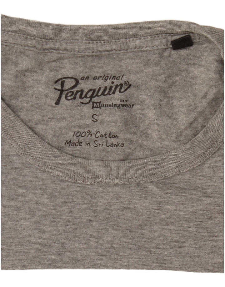 PENGUIN Camiseta gráfica para hombre Top pequeño de algodón gris