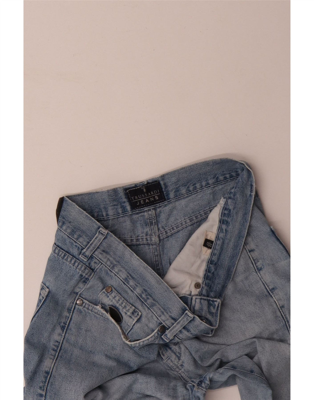 TRUSSARDI Vaqueros cónicos para hombre W33 L28 Azul