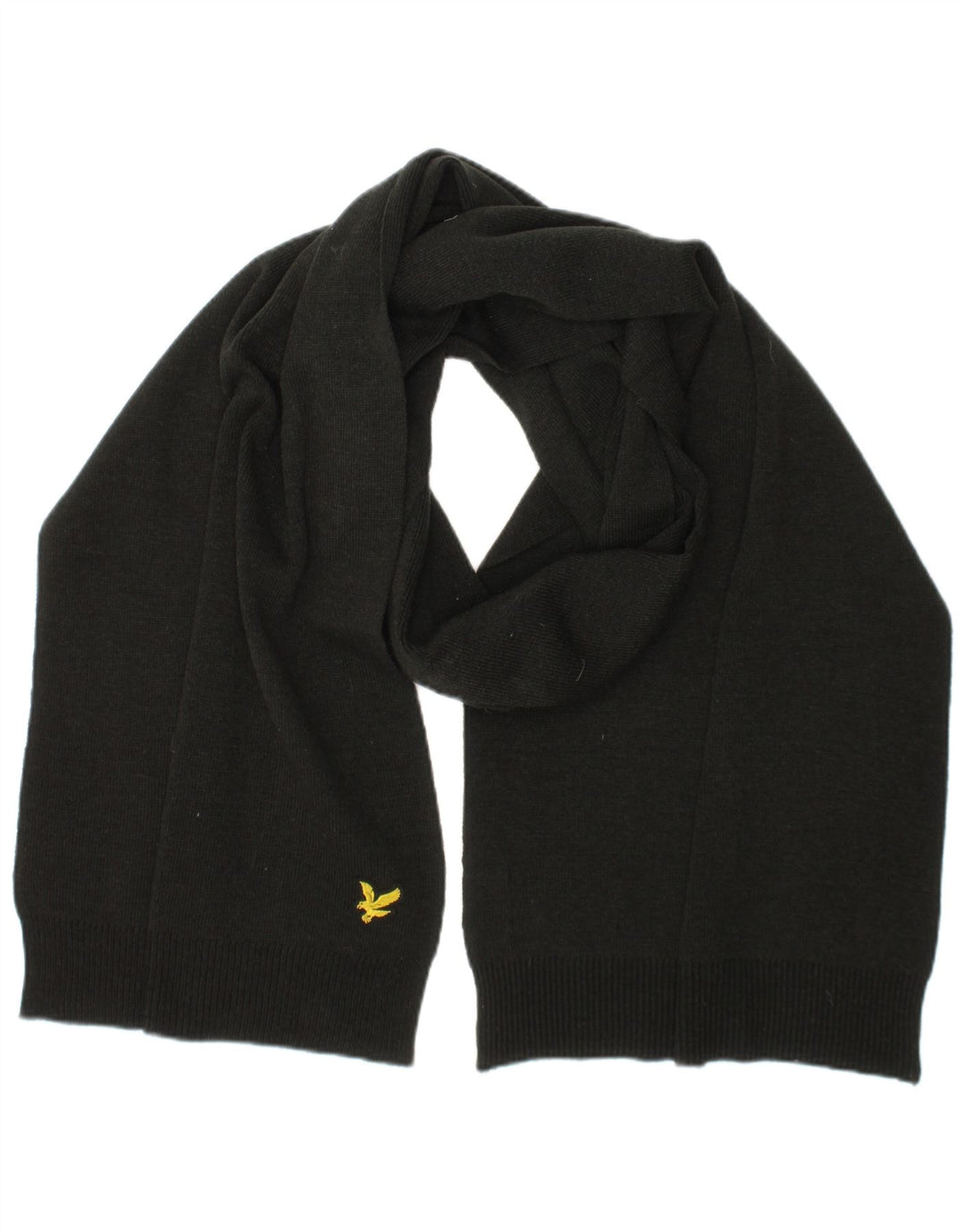 Lyle & Scott Bufanda rectangular para hombre Talla única Poliéster negro