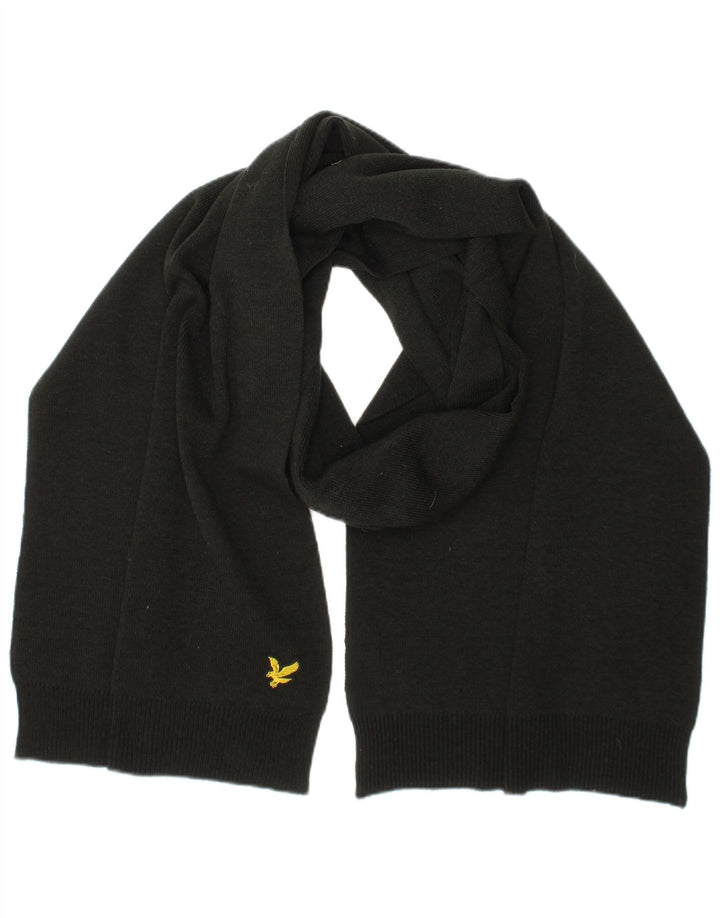 Lyle & Scott Bufanda rectangular para hombre Talla única Poliéster negro