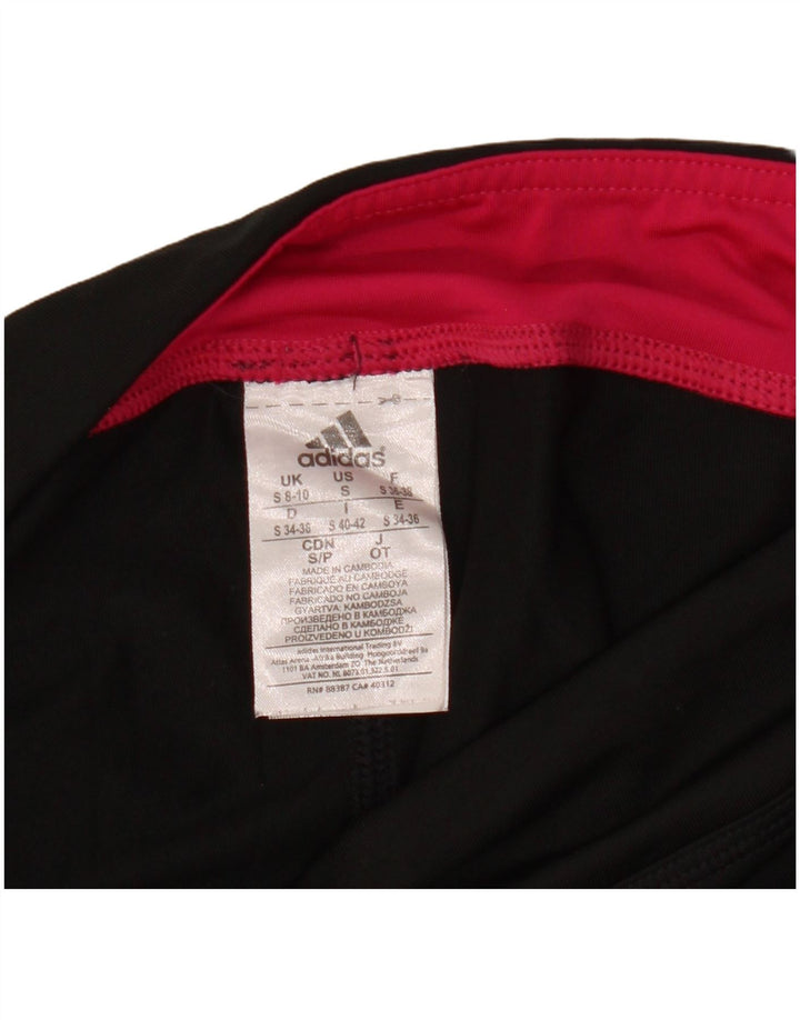 Adidas - Leggings capri Climalite para mujer, talla 8/10, poliéster negro pequeño